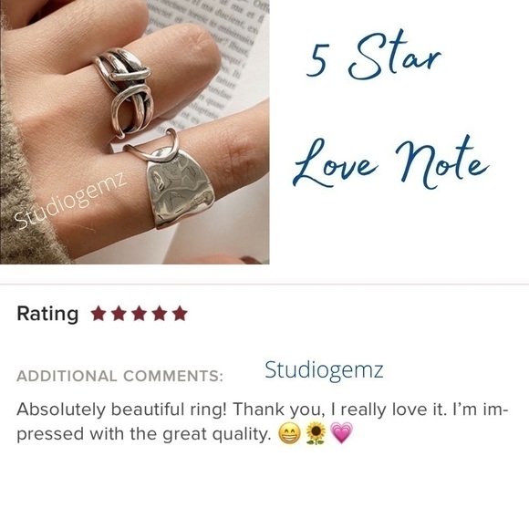 NEW 925 Sterling Silver Open Knot Ring Resizable - Picture 10 of 12